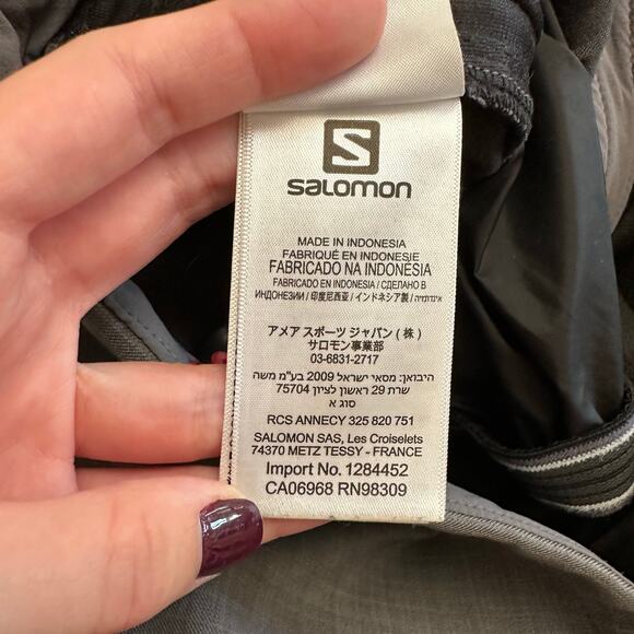 Salomon‎ Men’s L AdvancedSkin Dry 10K/10K Softshell Hooded Jacket Gray Red - Picture 8 of 11